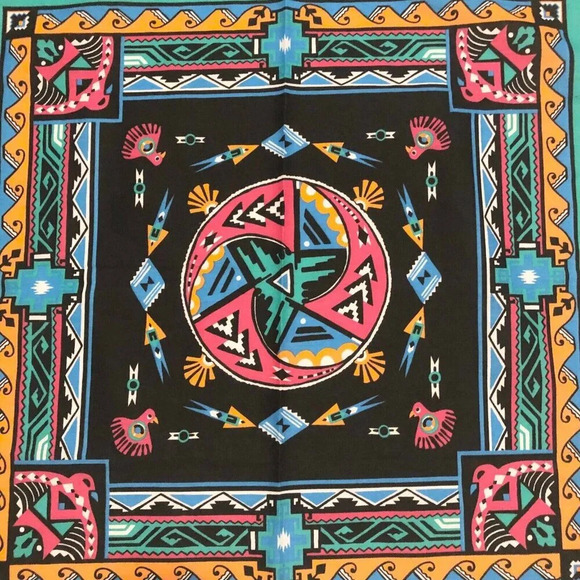 Vtg Wamcraft Bandana Scarf Handkerchief USA Cotton  Poly RN14193 - Picture 3 of 16